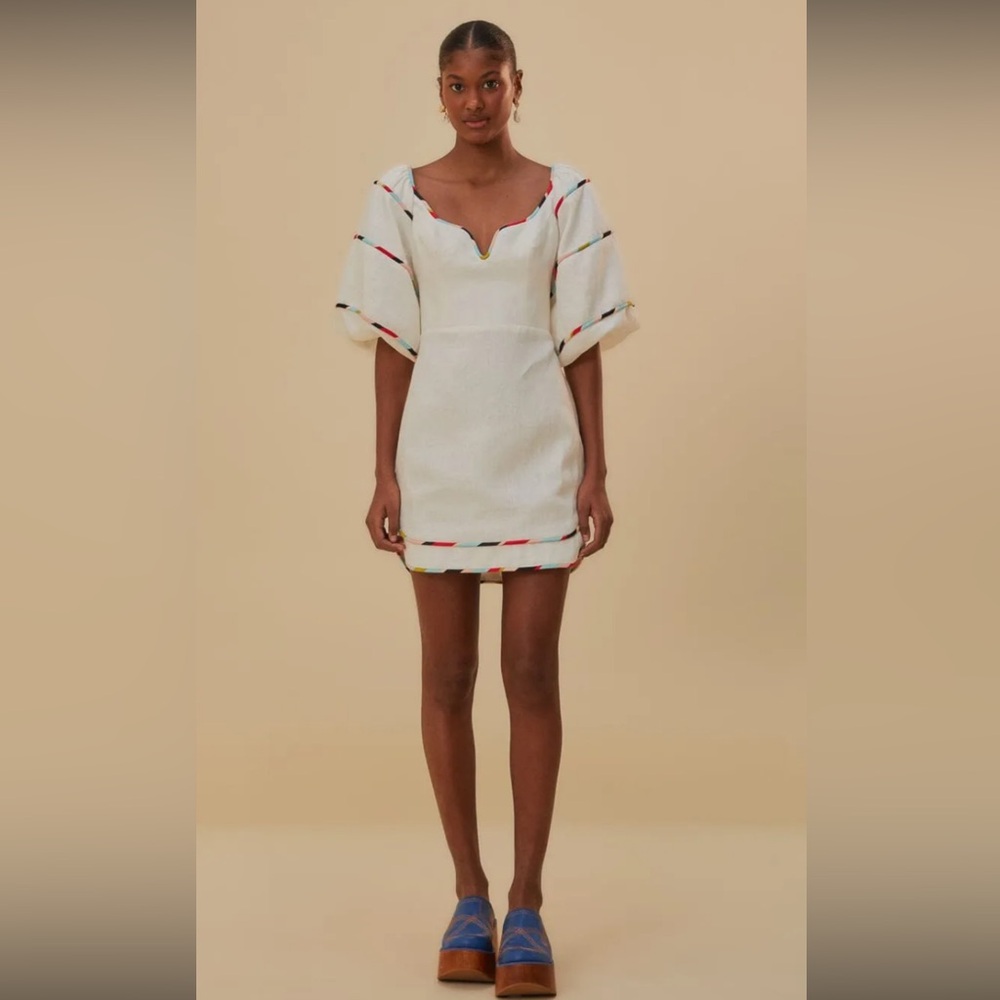 FARM RIO White Mini Dress